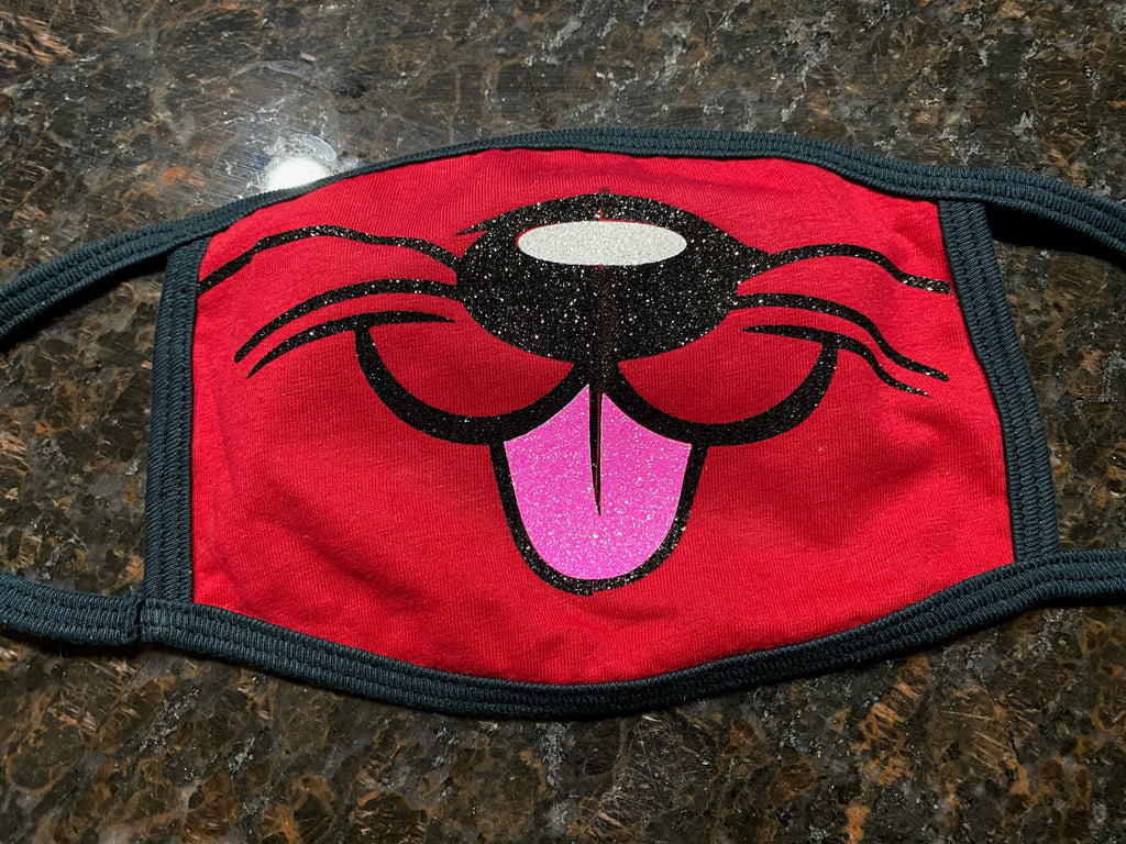 Face Mask (Red with Pink Tongue) - Chicago Coñata Company